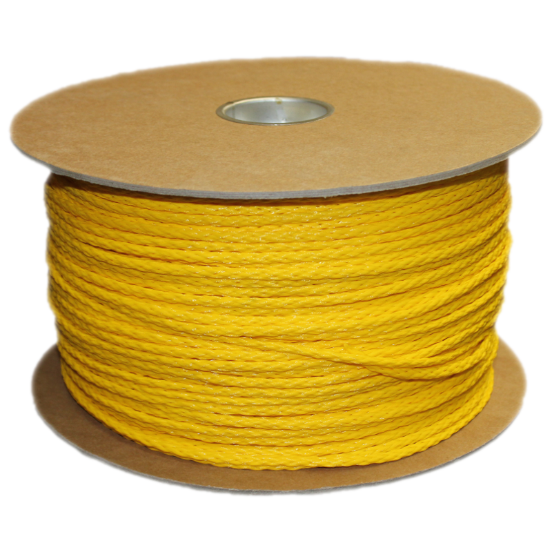 3 16 Inch Yellow Braided Polypropylene Rope 1000 FT. roll
